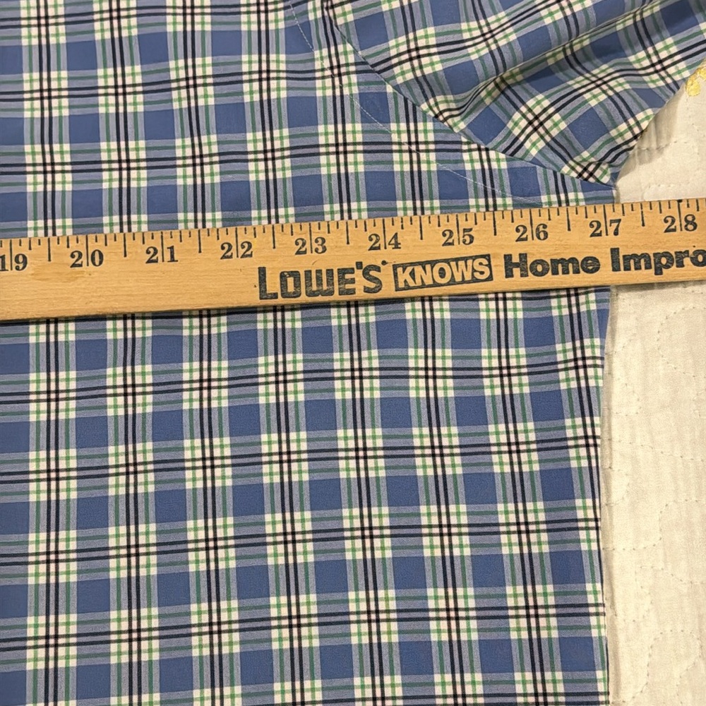 Men’s Polo by Ralph Lauren Blue Plaid button down short sleeve Shirt. Size XL - Picture 8 of 8